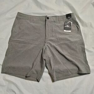 O'NEILL HYBRID Mens Swim Walk Shorts Gray Capacity Hybrid Sz 38 NWT